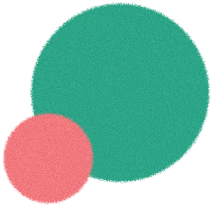 pink and teal circles