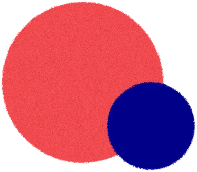 red and blue circles